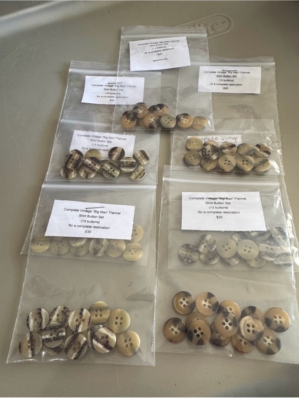 Vintage Button Assortment - Brown Multi Color - Pack of Mixed Shirt Buttons